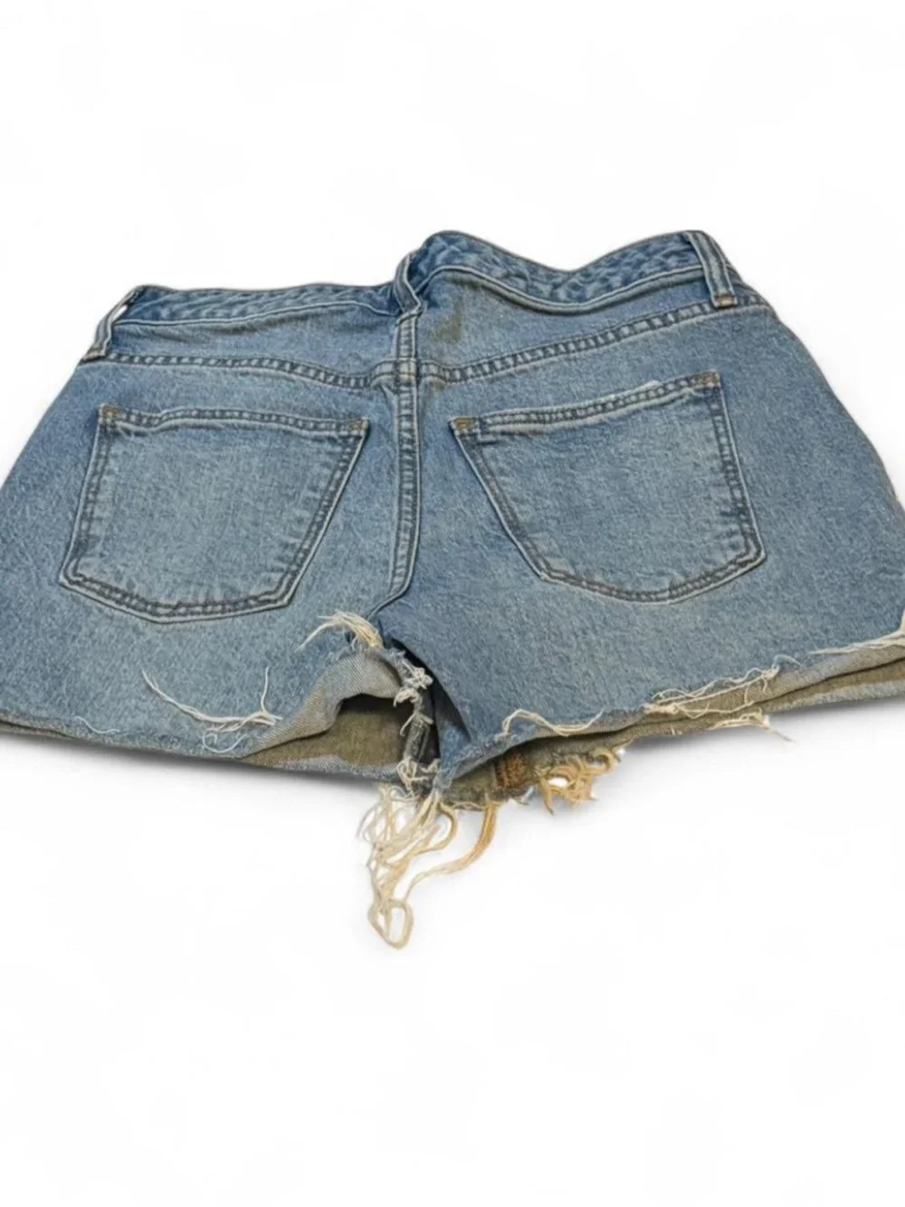 Classic Universal Thread Distressed Blue Denim Women's Shorts - Picture 6 of 6